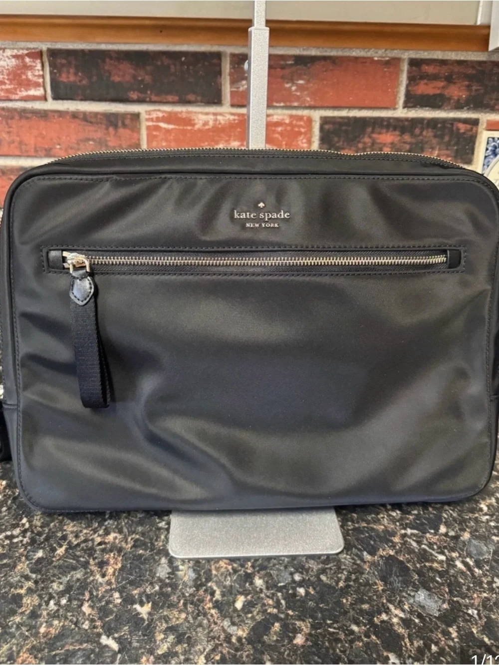 Kate Spade New York Black Nylon Laptop Bag Briefcase Work Travel Case